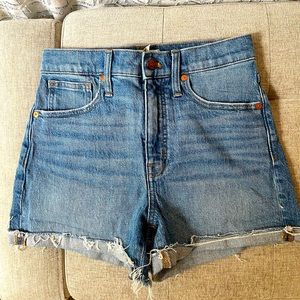 Madewell High Rise Denim Shorts Cut-Offs Size 26